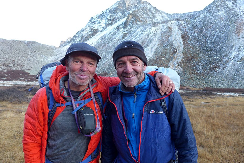 Mick Fowler (left) and Paul Ramsden during their Gave Ding expedition